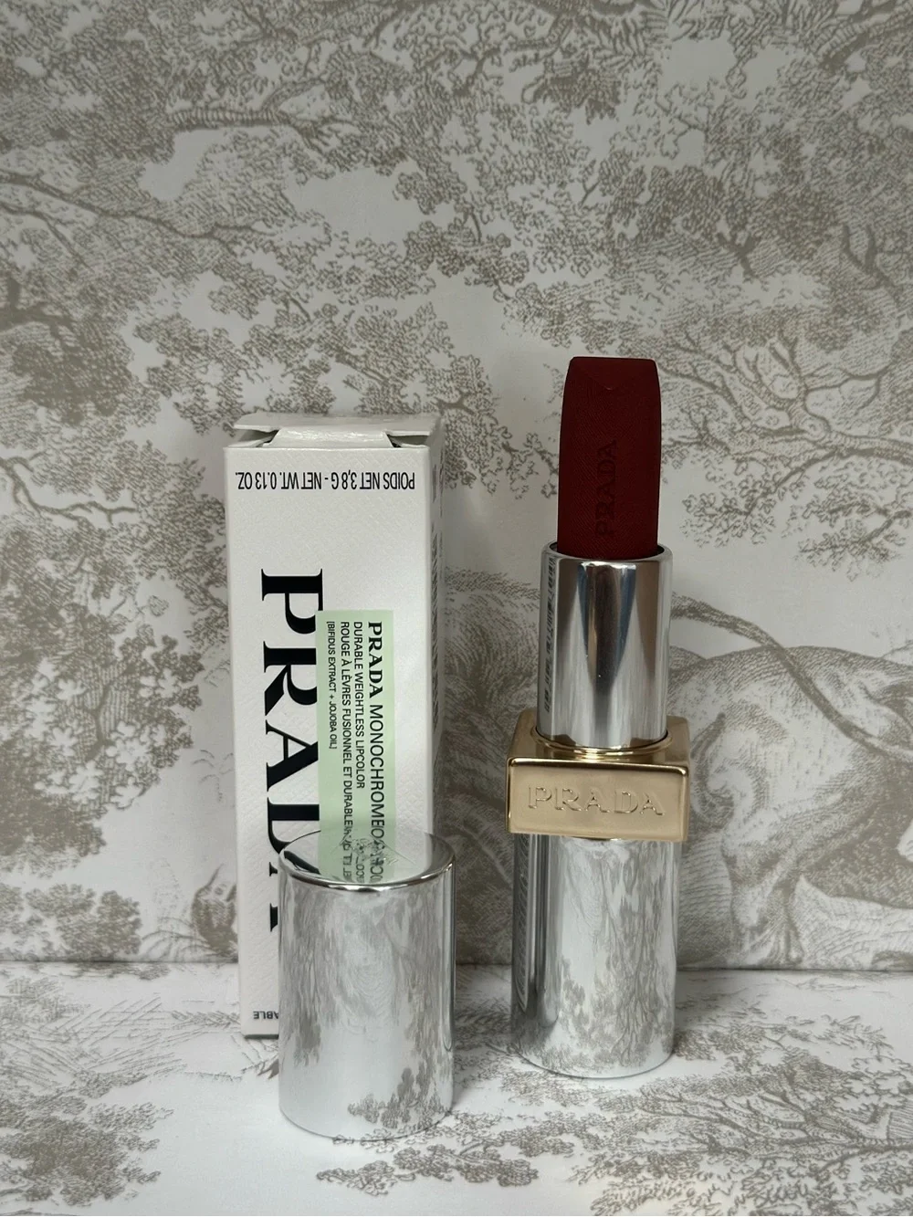 Prada Monochrome Matte Lipstick — B03 Mahogany